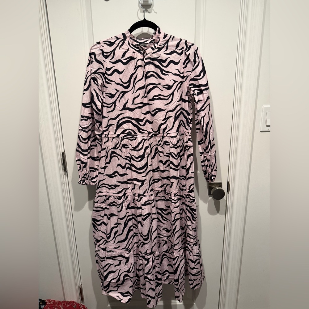 Scotch & Soda Pink and Black Animal Print Top